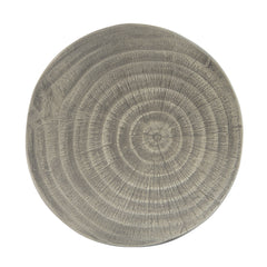 Hollow Side Table Wood-Like Texture Grey