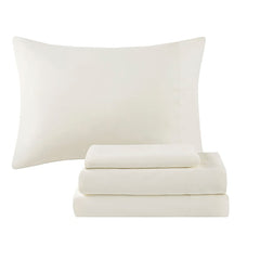 12 Piece Comforter Set with Cotton Bed Sheets Blue King