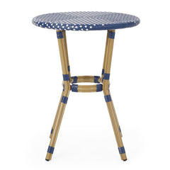 Outdoor PE Rattan and Aluminum 3 Piece French Bistro Set