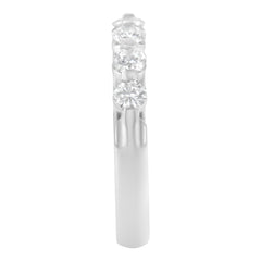 14K White Gold 1/2 cttw Diamond 5-Stone Band Ring (H-I Clarity, SI2-I1 Color) - Size 7