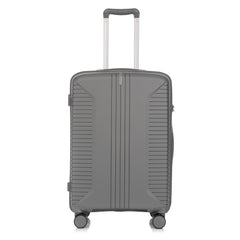 3-Piece PP Spinner Wheel Luggage Set 20'/24'/28' Silver Grey