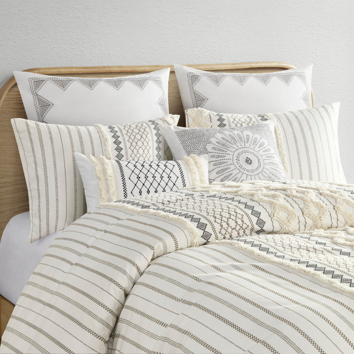 Full Queen Cotton Chenille Duvet Set