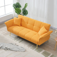70-Inch Teddy Fleece Sofabed with Adjustable Arms and Backrest