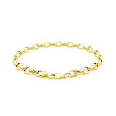 4.6mm 14k Yellow Gold Oval Rolo Bracelet
