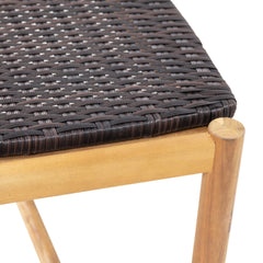 Cambria Rustic 3-Seater Bench with Teak Finish Acacia Wood