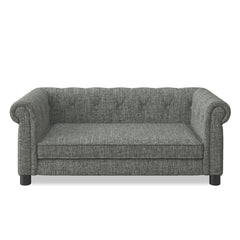 Modern Linen Fabric Light Grey Elevated Pet Bed