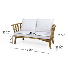 4-Pieces Acacia Wood Patio Furniture Set
