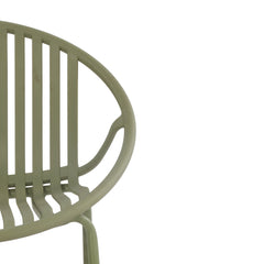 Patio Dining Chairs Stackable Chairs with Breathable Design (Set of 2)