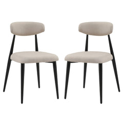 Modern Dining Chairs Set of 2 Light Grey