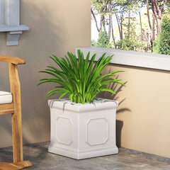 13.75 x 14.00 Antique White Magnesium Oxide Planter