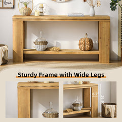 boho console table with storage