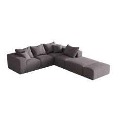Modern Upholstered Sectional Boneless Couch Set