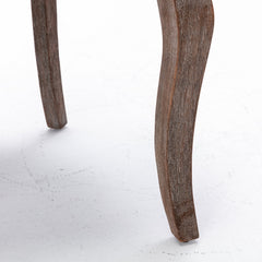 A&A Furniture Ultra Side Dining Chair with Thickened Fabric and Bronze Nail Head, Beige, Set of 2