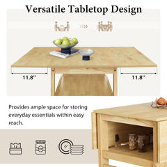 TOPMAX Modern 5-Piece Extendable Wood Dining Table Set