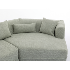 Modular Sofa Modern Minimalist Style Green Upholstered