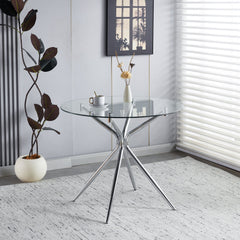 Compact Dining Table With Glass Top