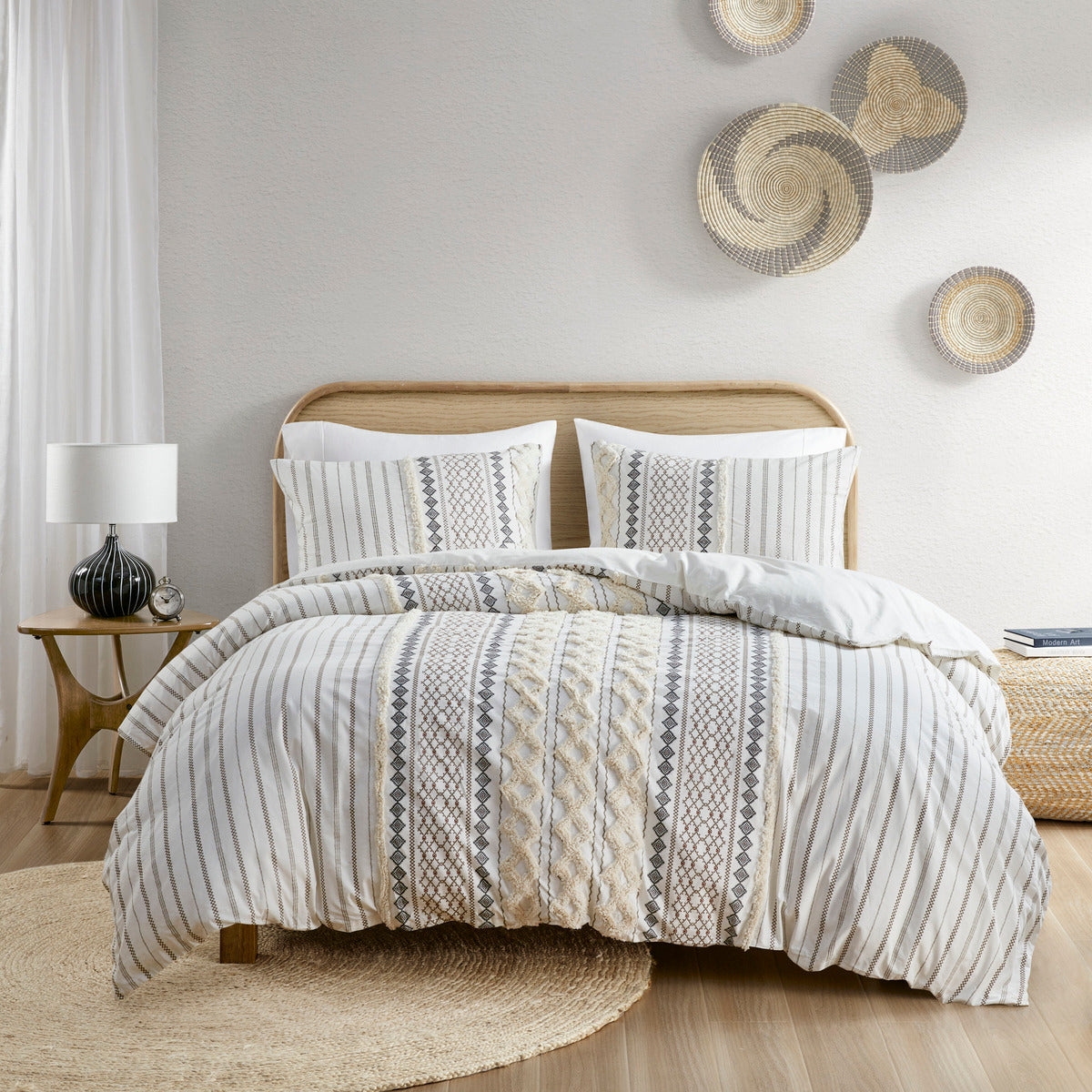 Full Queen Cotton Chenille Duvet Set