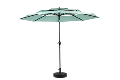 Aluminium 10ft 3 Tier Auto-Tilt Outdoor Patio Umbrella - Light Green