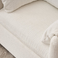 Modern Accent Chair Single Seater Ivory White