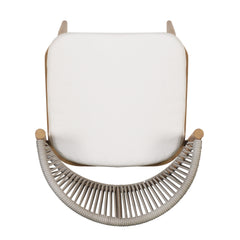 Outdoor Bar Height Aluminum Frame Counter Stools with Scallop-shaped Backrest & Water-resistant Cushions