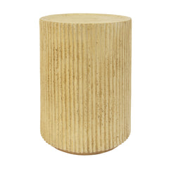 Cylindrical Outdoor Side Table Antique Brown MGO
