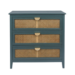 3 Drawer Cabinet Natural Rattan