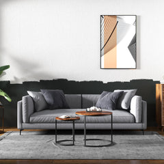 Set of 2 Modern Round Stacking Nesting Coffee Tables for Living Room