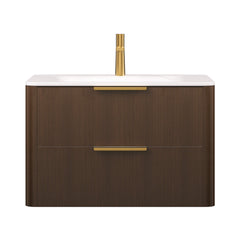 Alora Luxury 30/36-Inch Sintered Stone Floating Bathroom Vanity With Sink (SAK62871)
