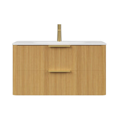 Alora Luxury 30/36-Inch Sintered Stone Floating Bathroom Vanity With Sink (SAK62871)