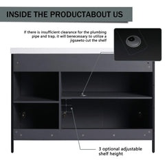 Alora 48-Inch Modern Light Coffee Freestanding Vanity With Resin Sink (SAK71630)