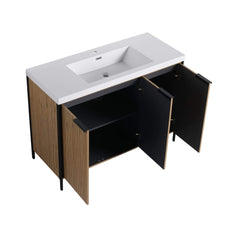 Alora 48-Inch Modern Light Coffee Freestanding Vanity With Resin Sink (SAK71630)