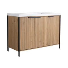 Alora 48-Inch Modern Light Coffee Freestanding Vanity With Resin Sink (SAK71630)