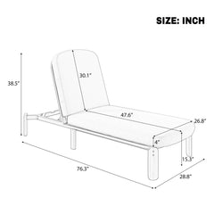 Alora Adjustable Outdoor Chaise Lounge With Reclining Backrest (SAK04689)