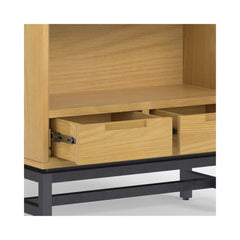 Alora Banting Mid-Century Oak Veneer Bookcase With Adjustable Shelves (SAK35178)