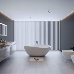 Alora Luxury 63-Inch Matte White Freestanding Soaking Bathtub With Overflow And Pop-Up Drain (SAK56140)