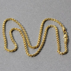 2.4mm 14k Yellow Gold Round Box Chain