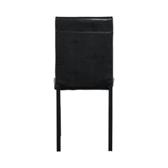 Furniture 5 Piece Metal Dinette Set with Faux Marble Top - Black