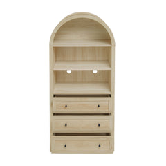 Arched Kitchen Pantry Modern Farmhouse Wood Kitchen Storage Cabinet