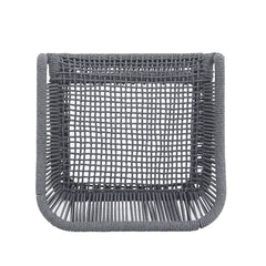 La Push Outdoor Patio Dark Gray Rope Barstool (Set of 2)