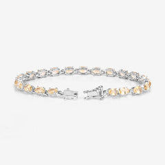9.03 Carat Genuine Citrine .925 Sterling Silver Bracelet