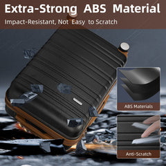 Luggage Sets 5 Piece with Duffel Bags Black