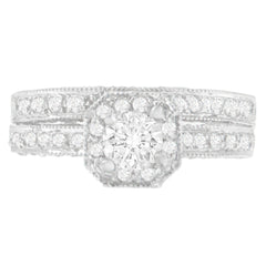 14K White Gold 1 ct. TDW Round Cut Diamond Ring (G-H, I1-I2)