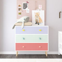 3 Drawer Dresser, Storage Cabinet With Anti Tip Safety