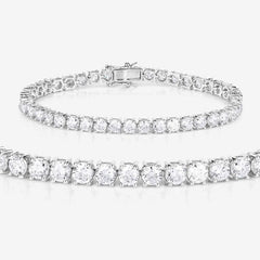 10.00 Carat Lab Grown Diamond 14K White Gold Bracelet