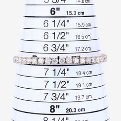 10.00 Carat Lab Grown Diamond 14K Yellow Gold Bracelet