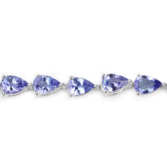 9.25 Carat Genuine Tanzanite .925 Sterling Silver Bracelet