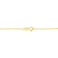 10K Yellow Gold 1/4 cttw Prong Set Round-Cut Diamond Open Heart 18" Pendant Necklace (K-L Color, I1-I2 Clarity)
