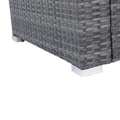 8 Piece Patio Sectional Wicker Rattan Outdoor Sofa Set with Storage Box