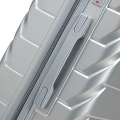 3-Piece ABS Spinner Wheel Luggage Set with Combination Lock - Silver