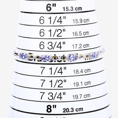1.81 Carat Genuine Tanzanite and White Topaz .925 Sterling Silver Bracelet